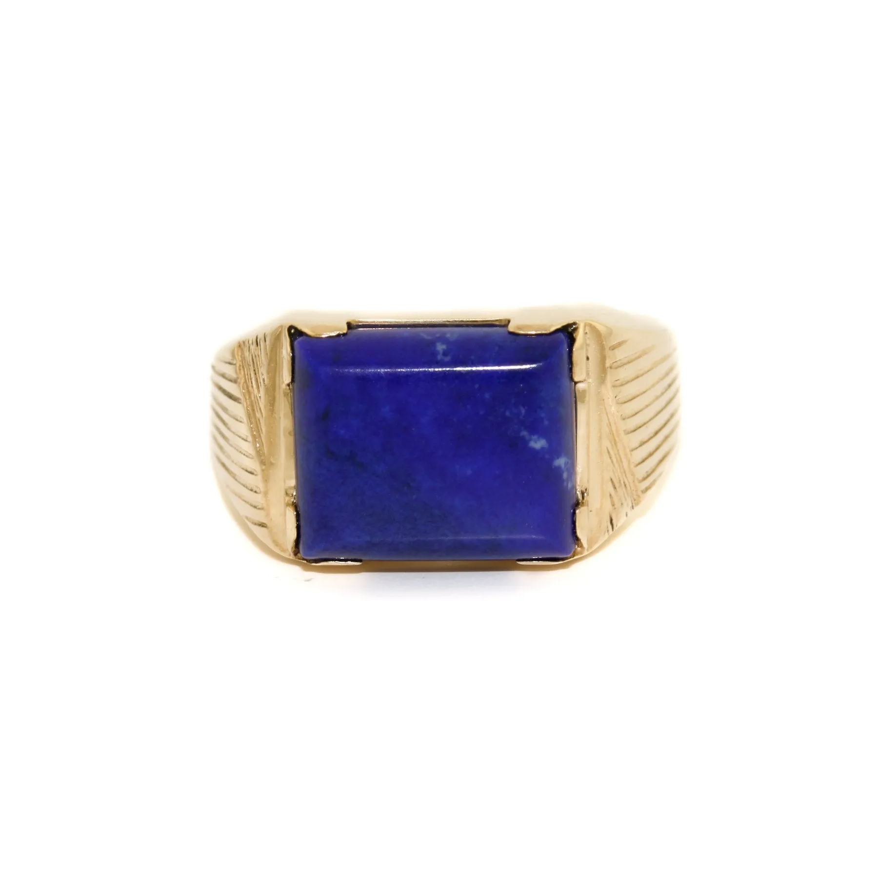 Art Deco Lapis Lazuli Signet x 14K Gold