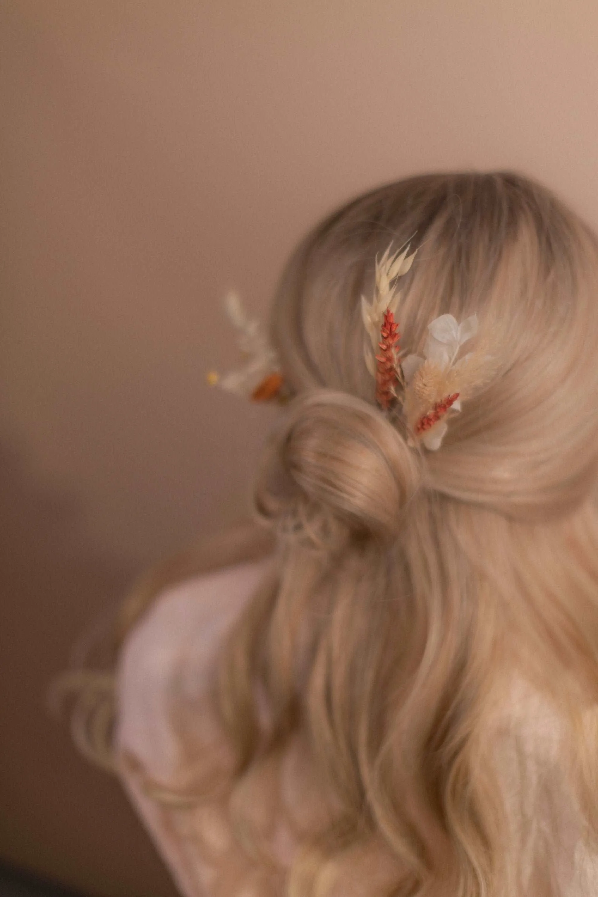 Autumn Peach & Terracota Comb / Wedding Hair Accessory