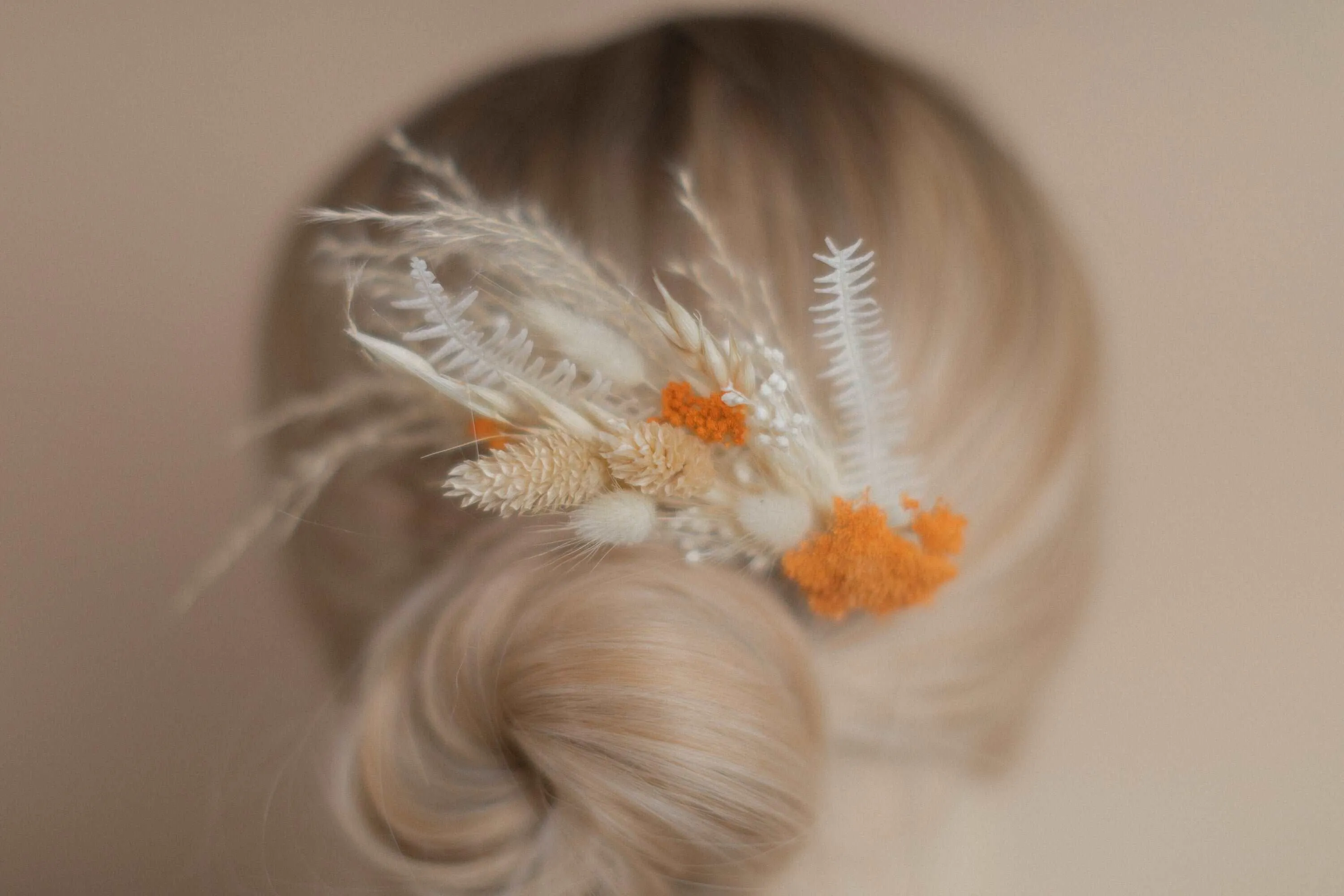 Autumn Peach & Terracota Comb / Wedding Hair Accessory