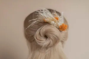 Autumn Peach & Terracota Comb / Wedding Hair Accessory