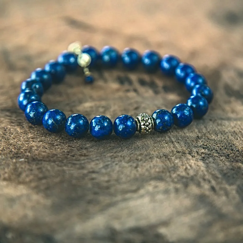 Awakened: Lapis Lazuli and Gold Gemstone Stacking Bracelet