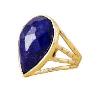 Bague de Protection en Lapis Lazuli Pour Harmonie Émotionnelle et Sagesse Intérieure