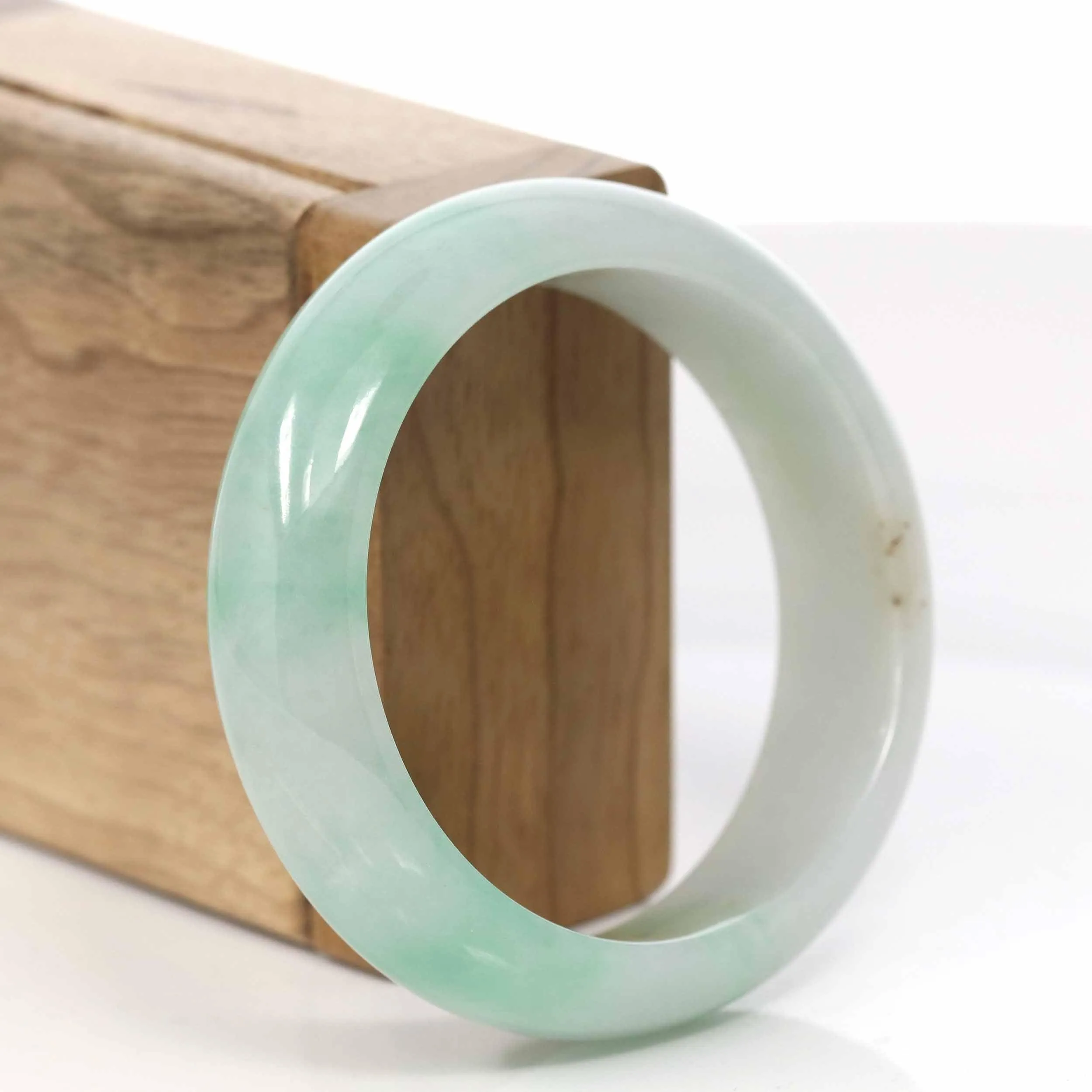 Baikalla™ "Classic Bangle" Genuine Burmese High Quality Jadeite Jade Bangle Bracelet (55.49 mm) #417