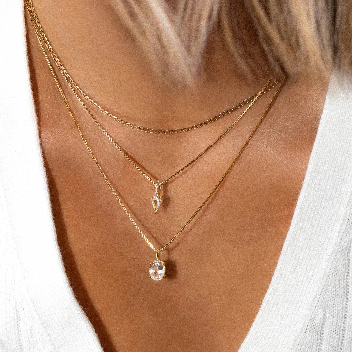 Baldwin Necklace | White Topaz