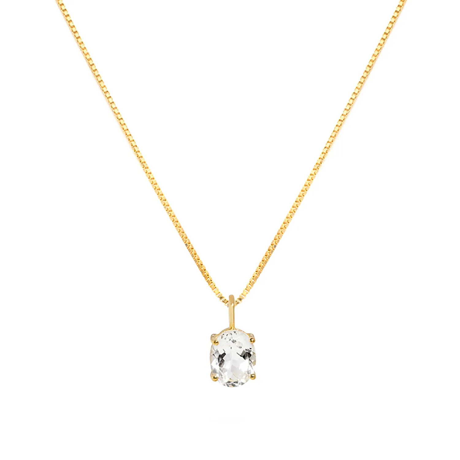 Baldwin Necklace | White Topaz