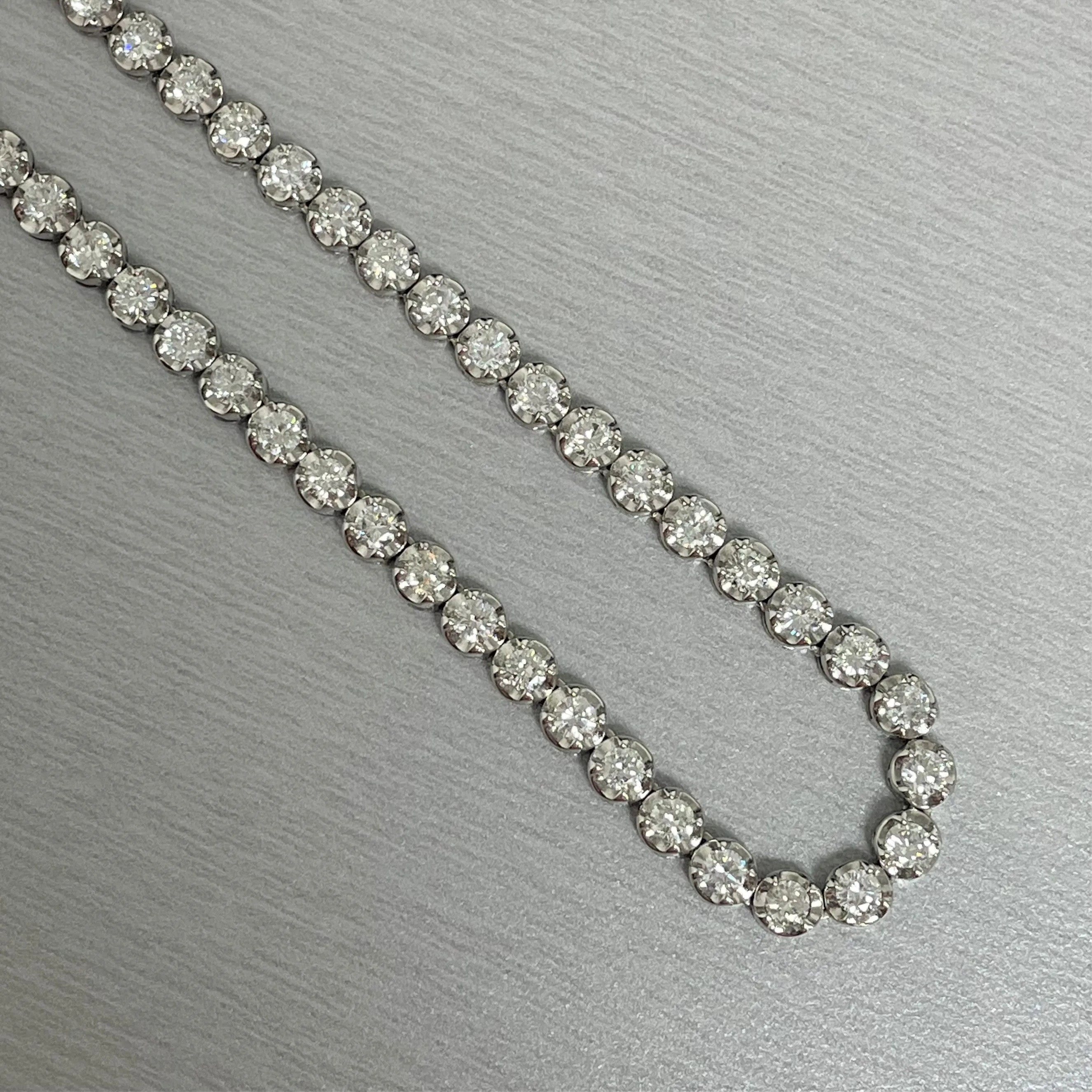 Beauvince Adjustable Cupcake Tennis Necklace (7.18 ct Diamonds) in Gold