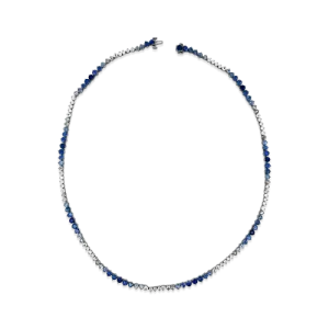 Blue Sapphire & Diamond Necklace