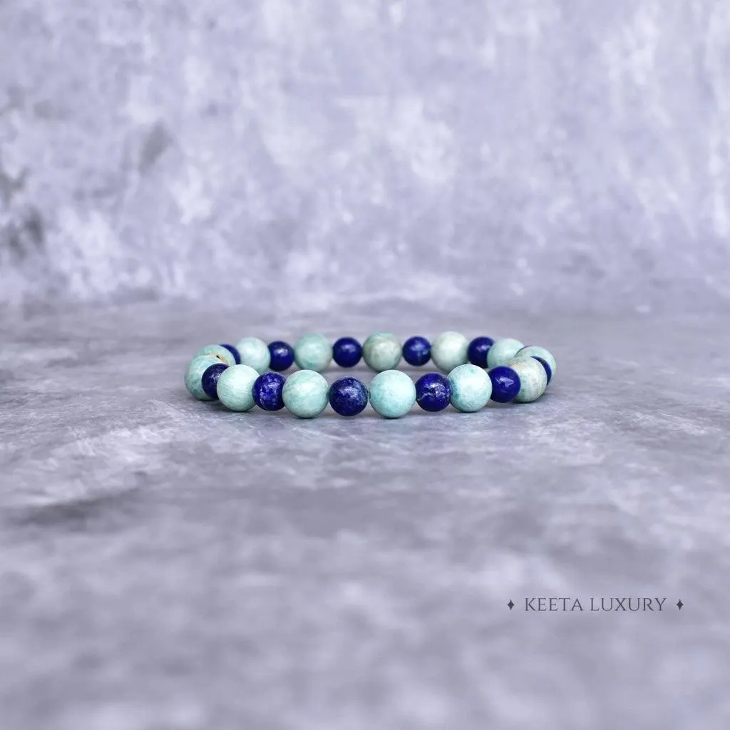 Brave Band - Lapis Lazuli and Amazonite Bracelet