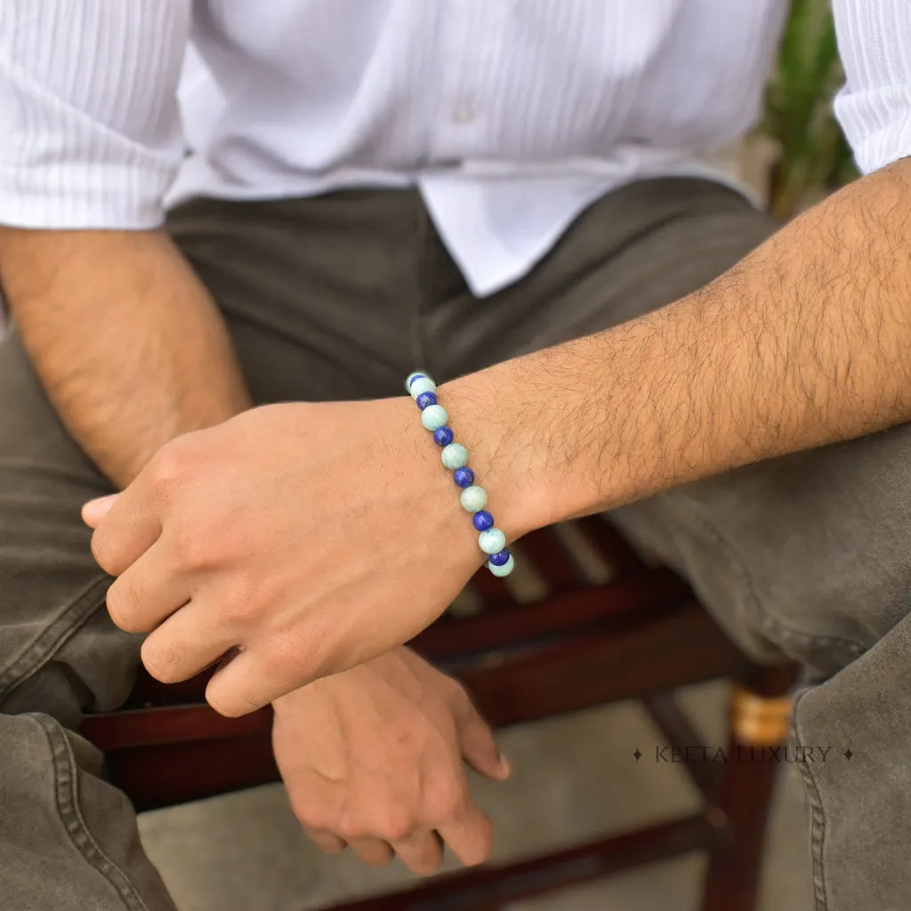 Brave Band - Lapis Lazuli and Amazonite Bracelet