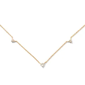 Celestial Necklace, White Topaz, Gold