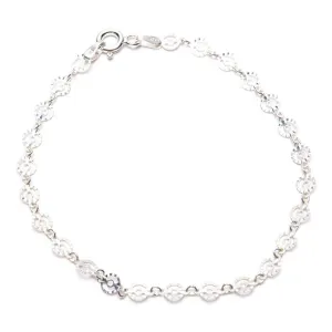 Circle Design with Diamond Cut Bracelet