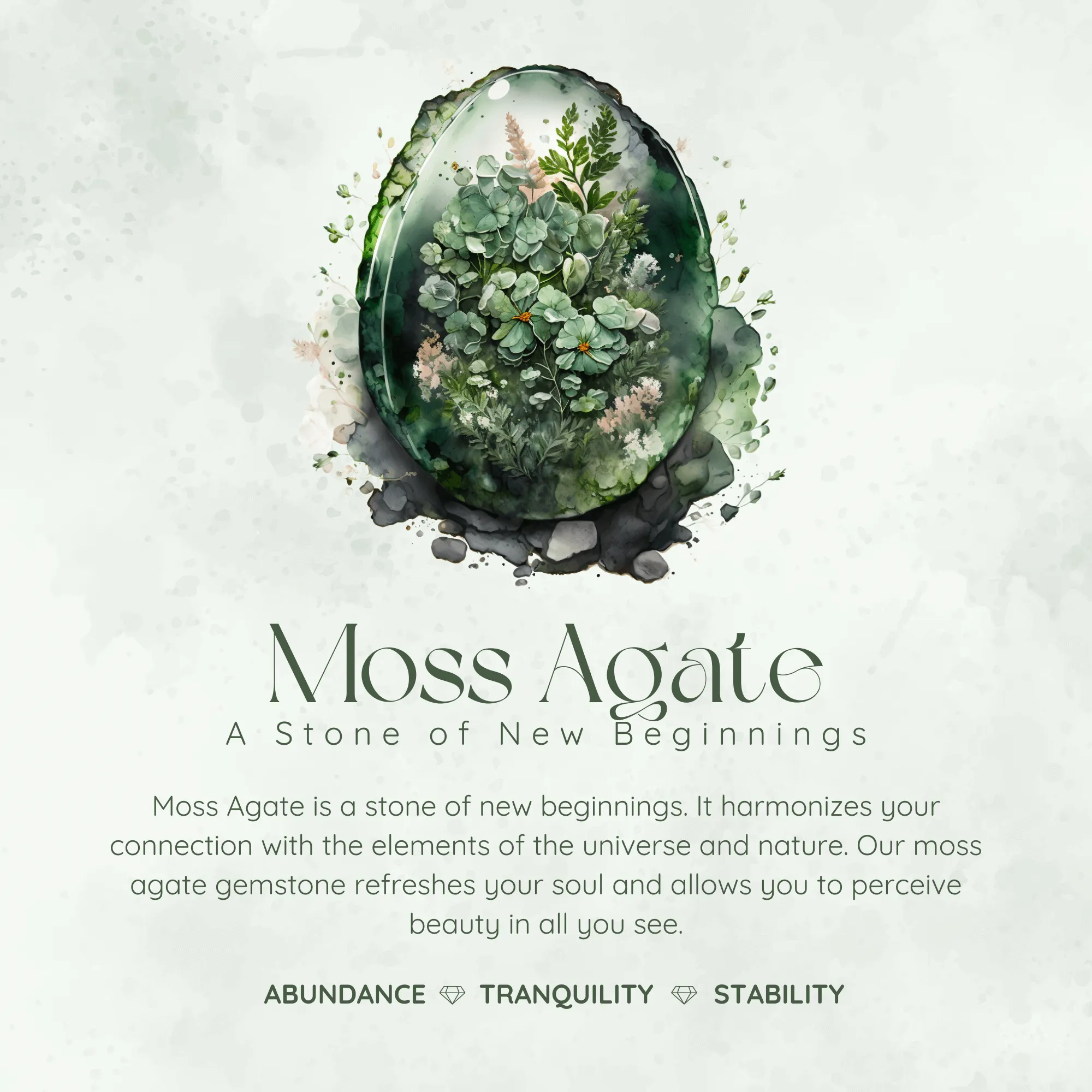 Cirrus Crest Moss Agate Necklace