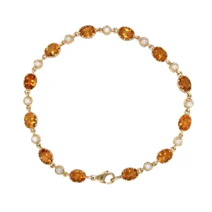 Citrine & Pearl Bracelet