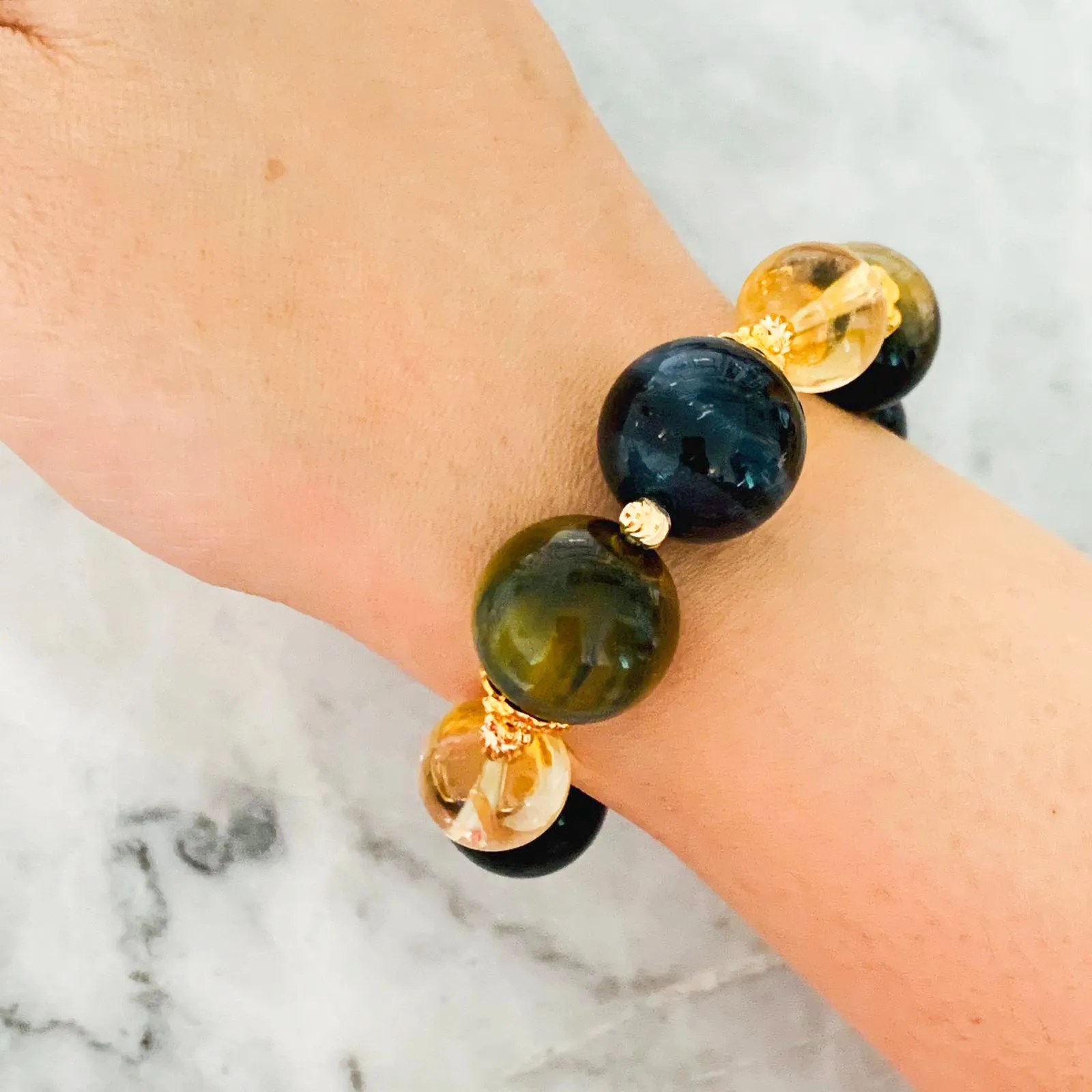 Citrine and Tigereye Bracelet