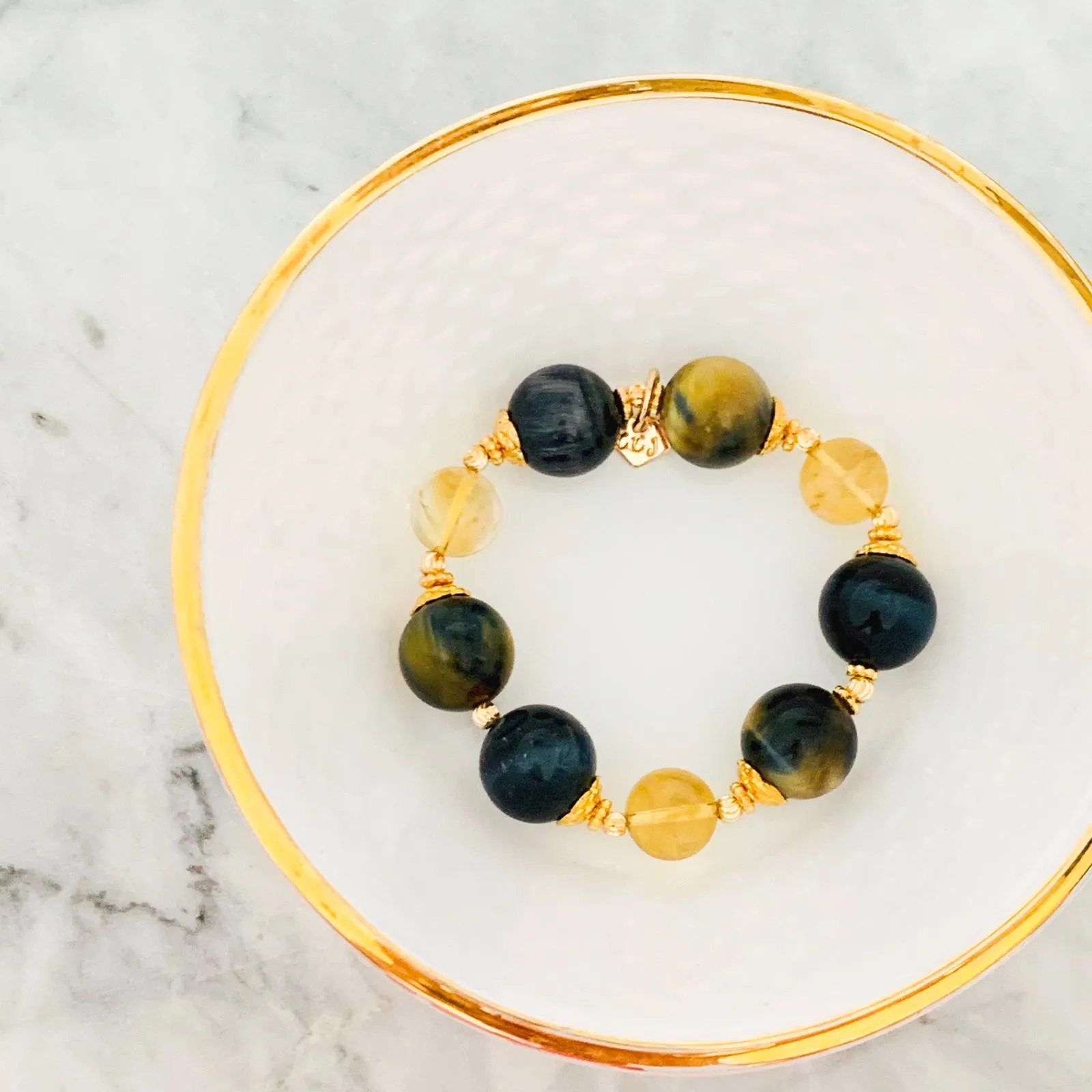 Citrine and Tigereye Bracelet