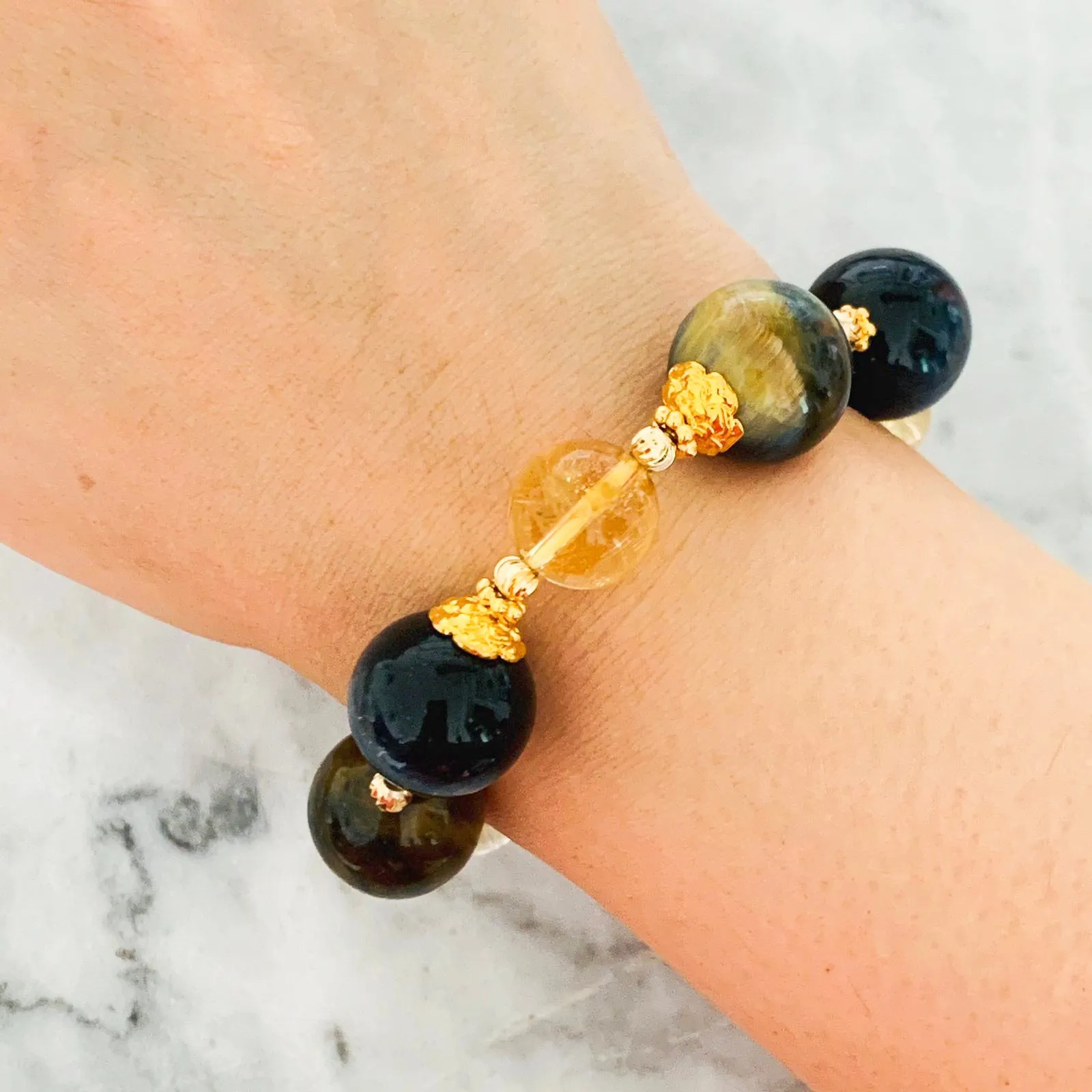 Citrine and Tigereye Bracelet