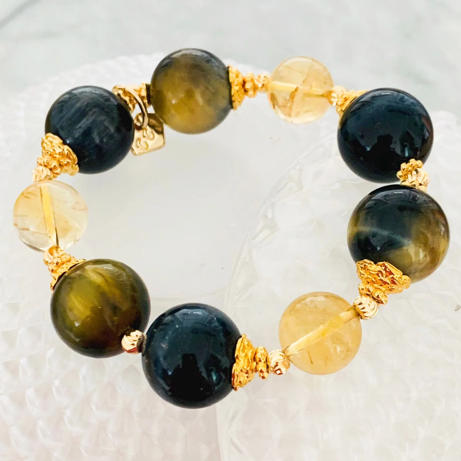 Citrine and Tigereye Bracelet