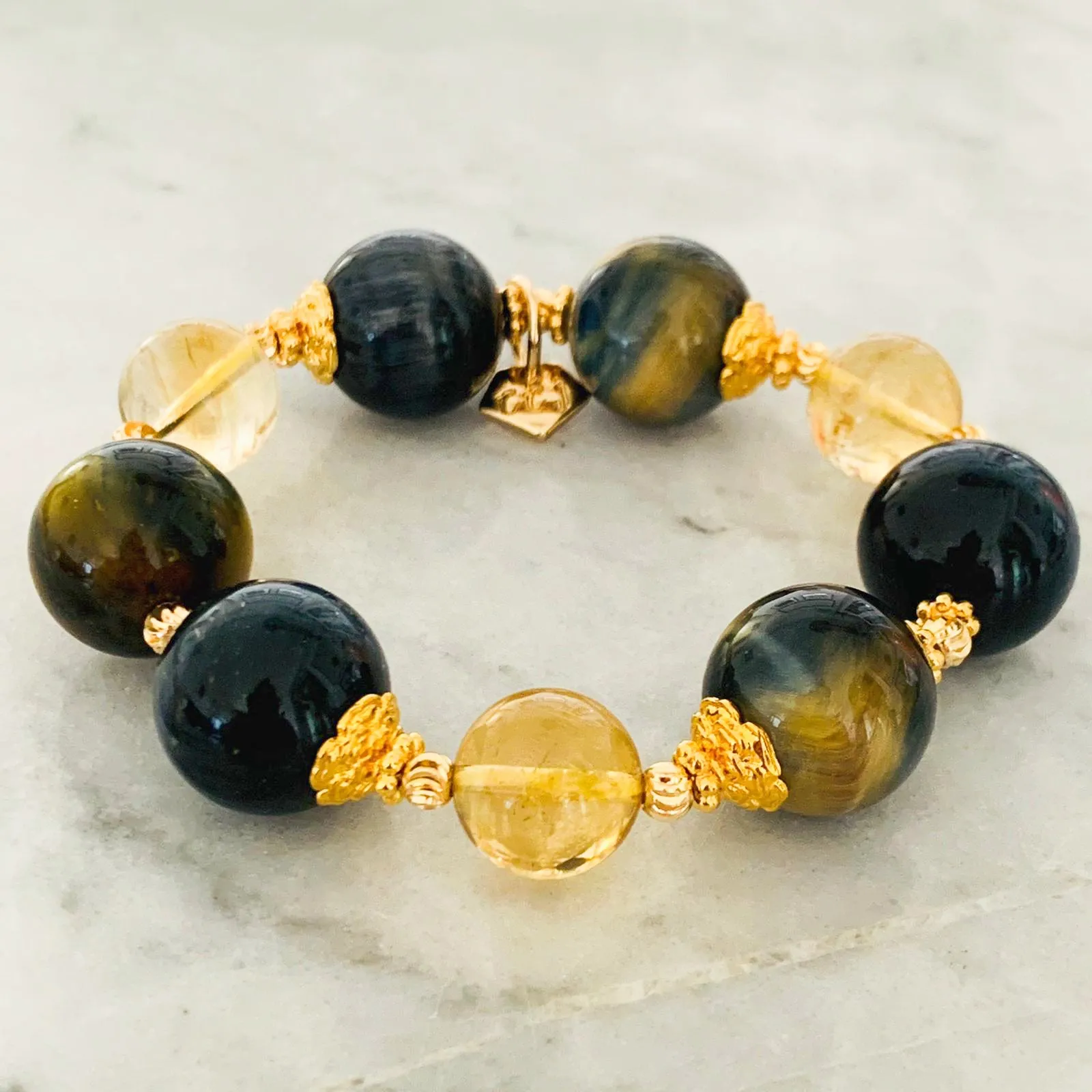 Citrine and Tigereye Bracelet