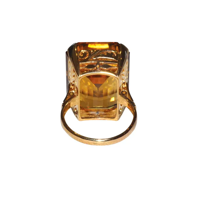 Citrine Cocktail Ring