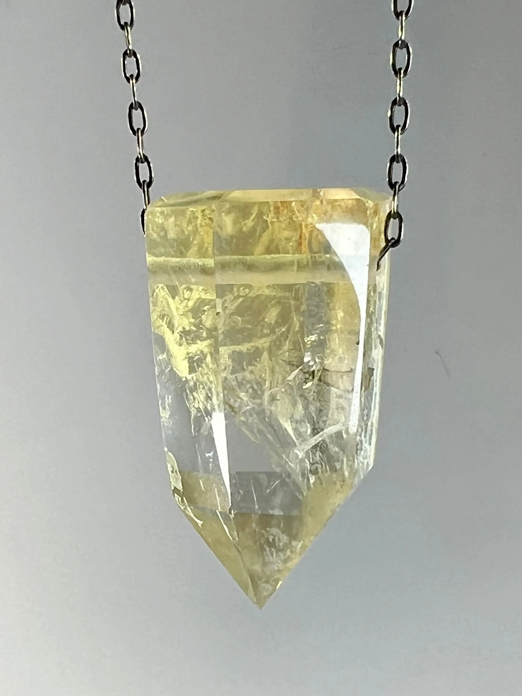 Citrine Quartz Crystal Necklace