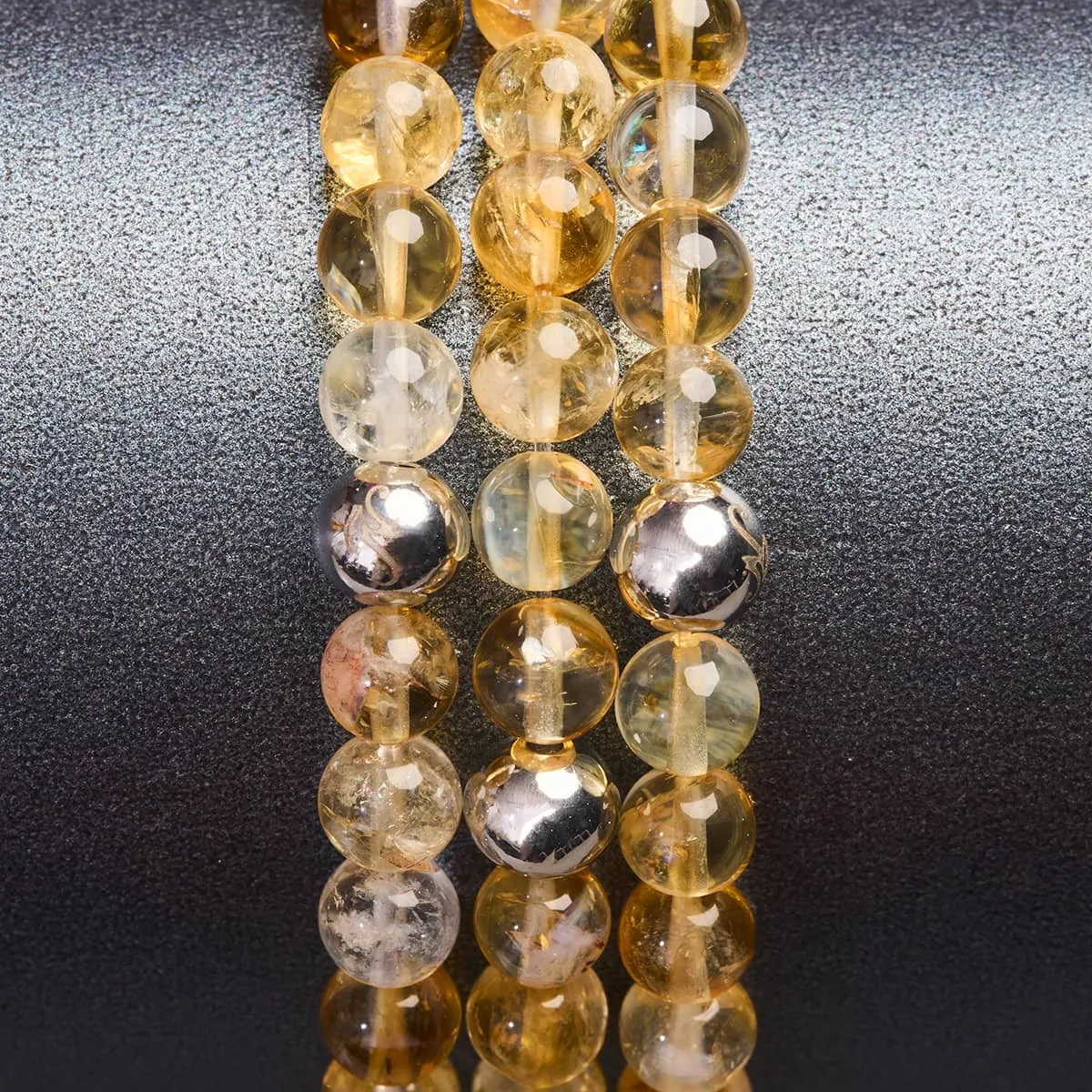 Citrine | Silver | Healing Gemstone Bead Bracelet