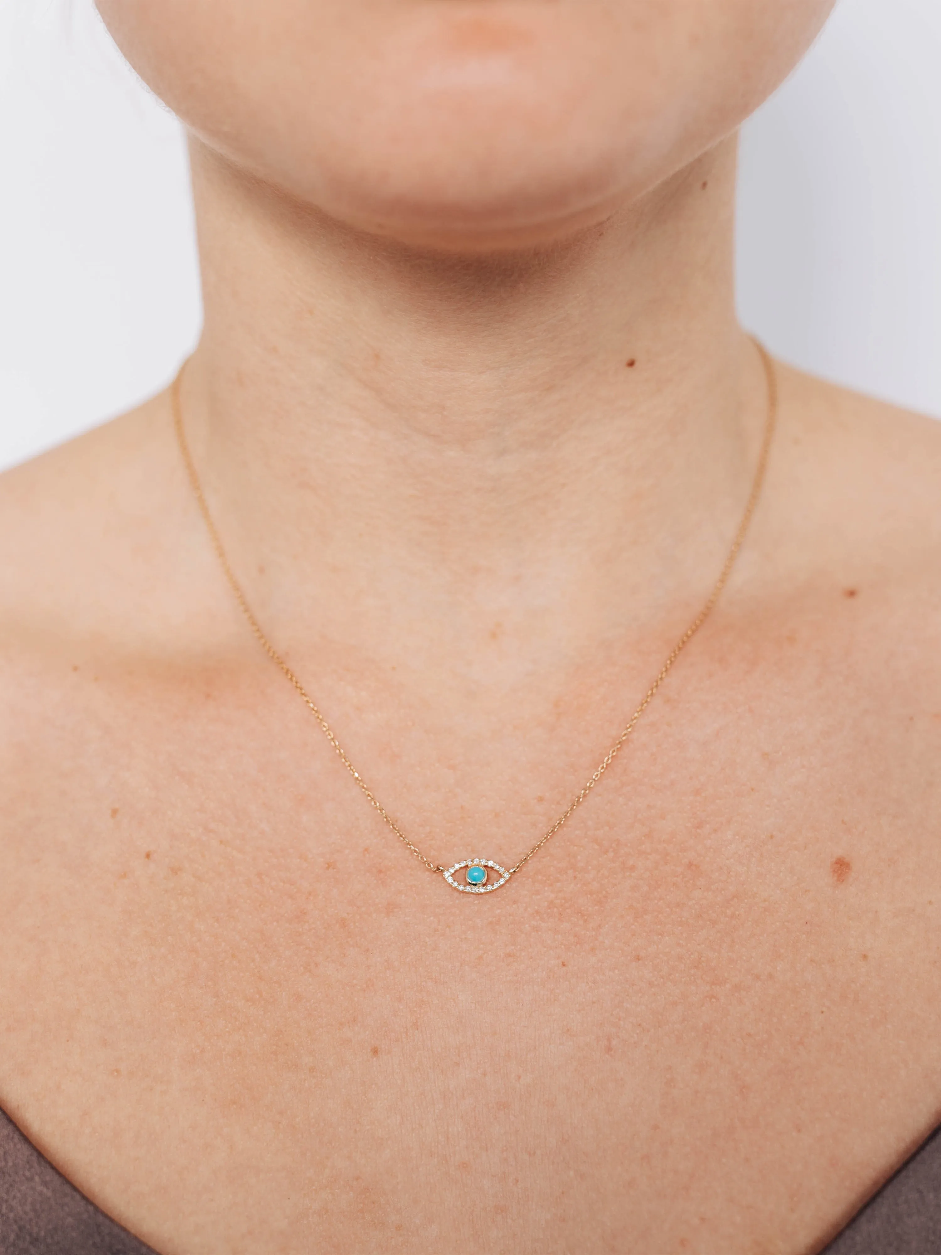 Classique Pavé Evil Eye Necklace