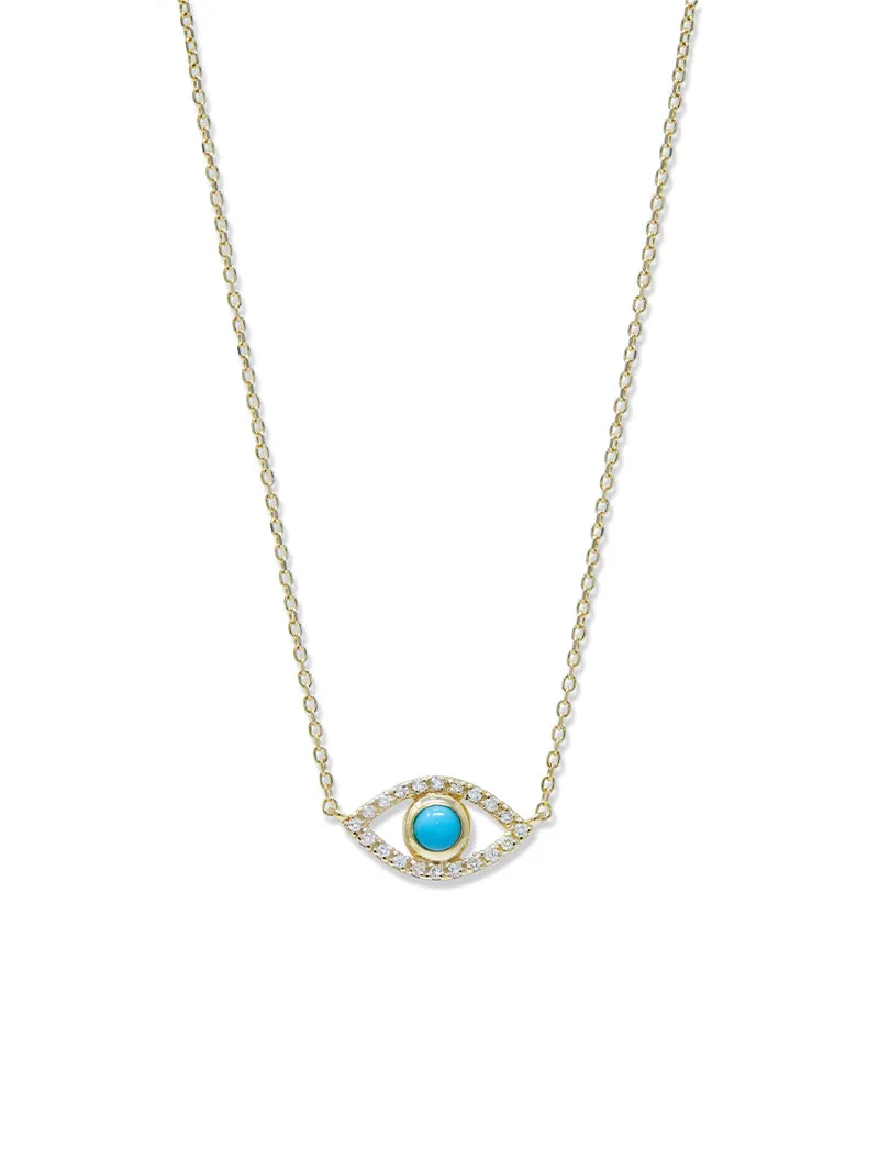 Classique Pavé Evil Eye Necklace