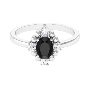 Created Black Diamond Cocktail Engagement Ring