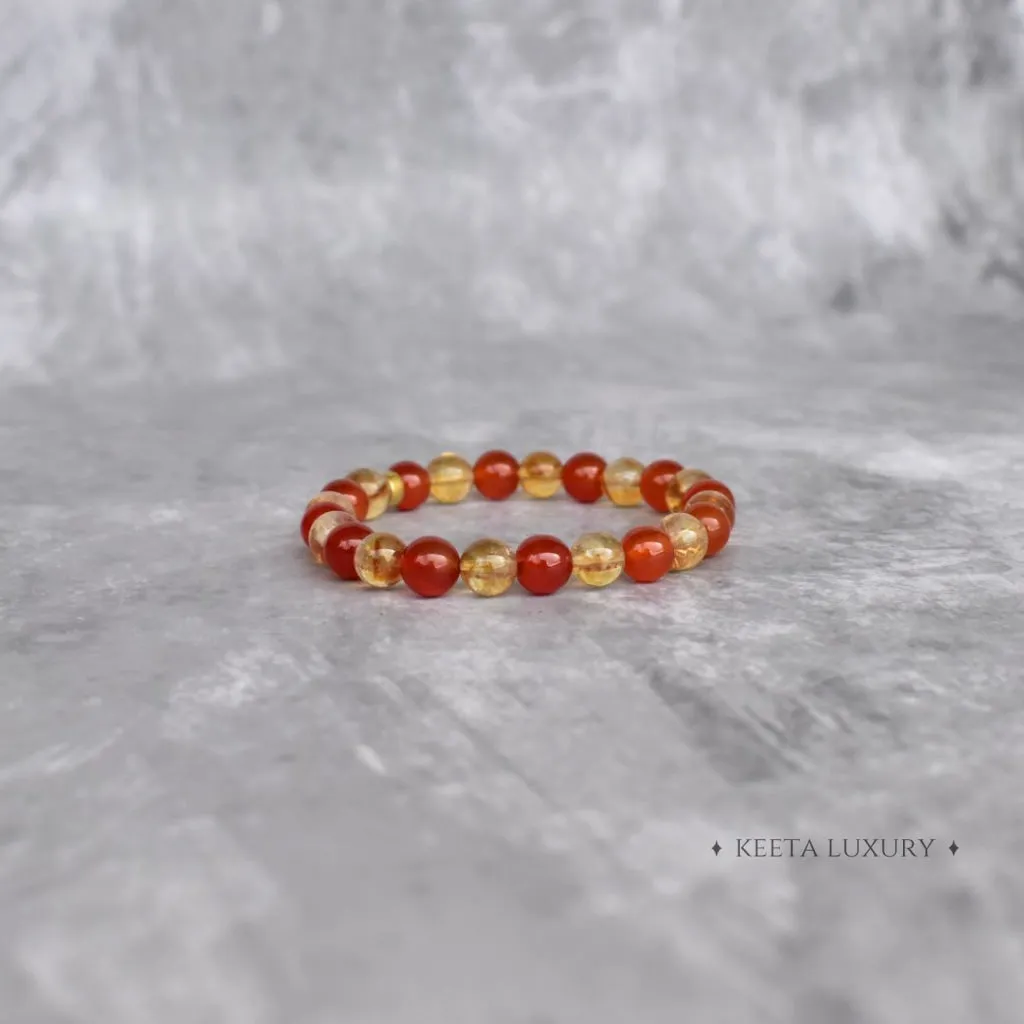 Creativity Spark - Carnelian and citrine bracelet