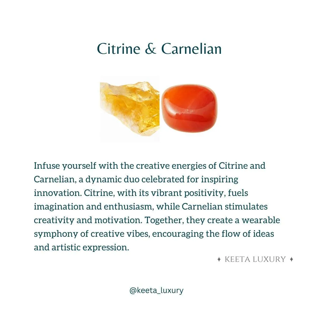 Creativity Spark - Carnelian and citrine bracelet