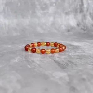 Creativity Spark - Carnelian and citrine bracelet