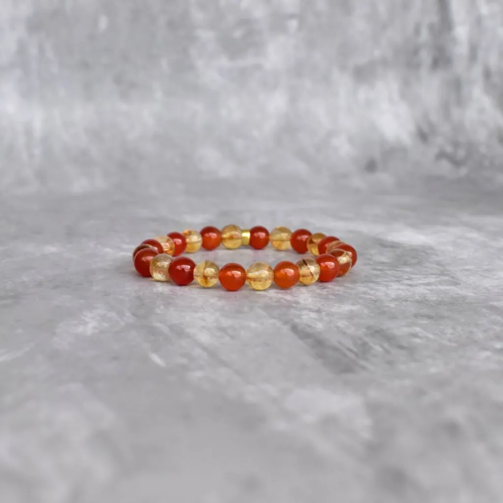 Creativity Spark - Carnelian and citrine bracelet