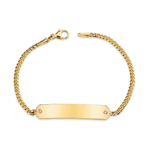 Cuban Link Diamond ID Bracelet