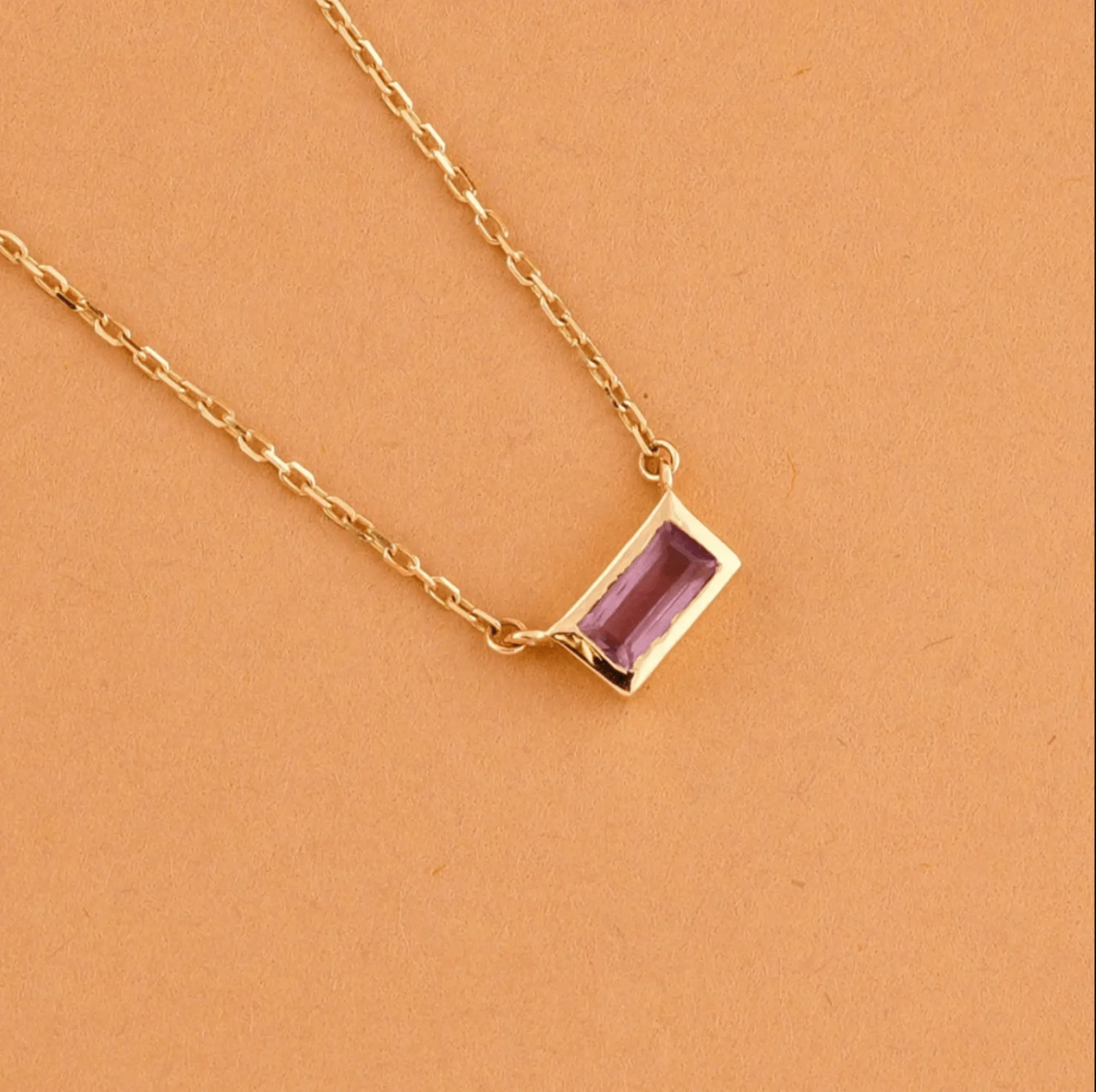 Dainty Amethyst Necklace, Teresa