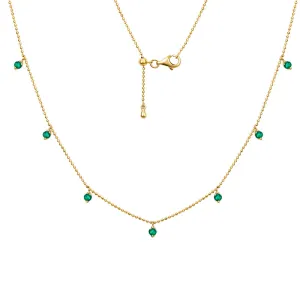 Dangling Gemstone Necklace