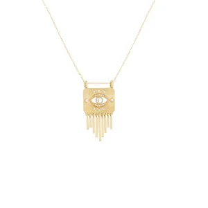 Diamond Eye Plate Necklace