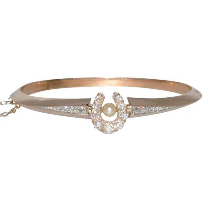 Diamond Horse Shoe Bangle