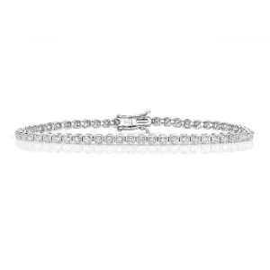 Diamond Jewellery 9ct White Gold Diamond Bracelet BD028W