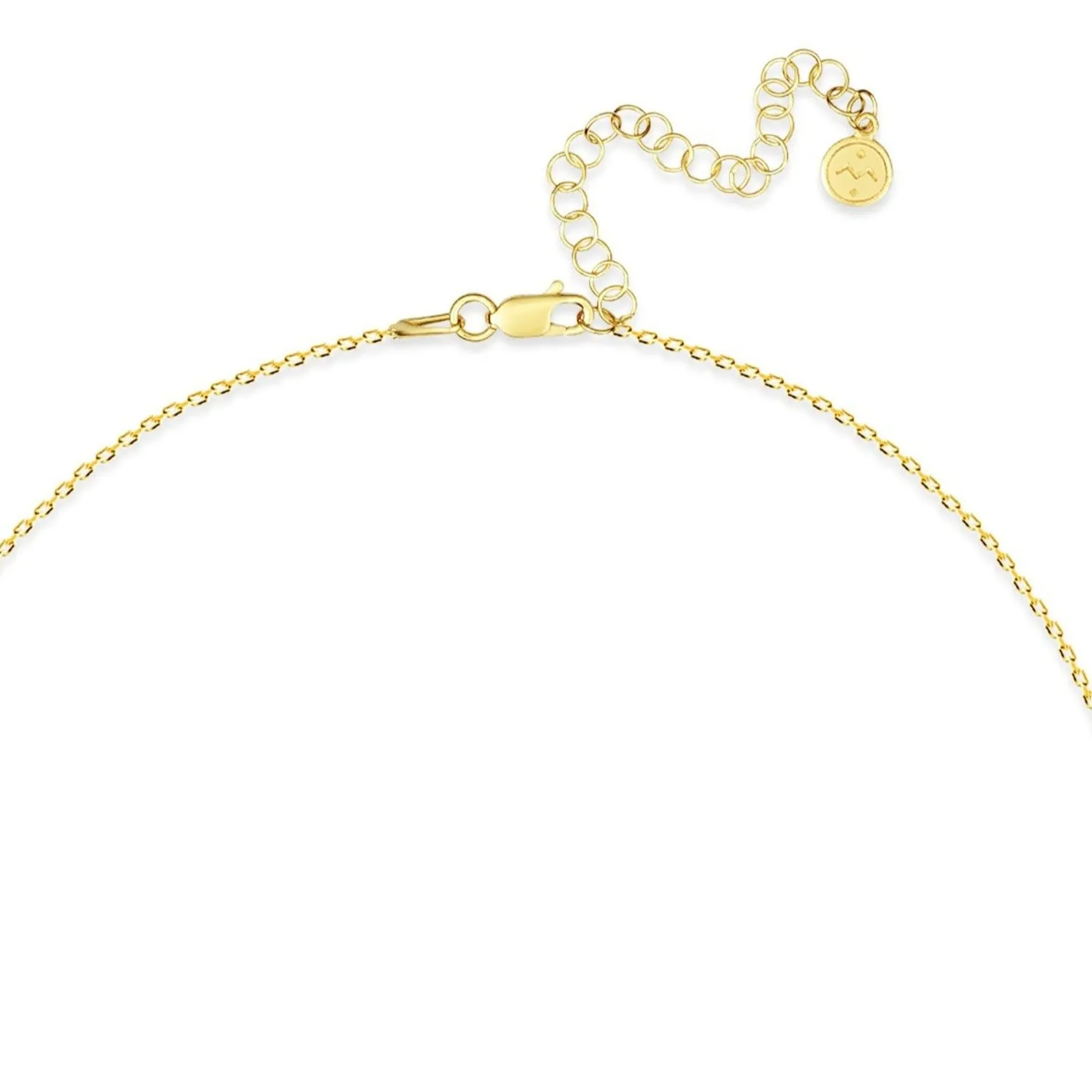 Diamond Letter Necklace "J" - 18 karat gold vermeil on sterling silver, diamond 0.01 carat