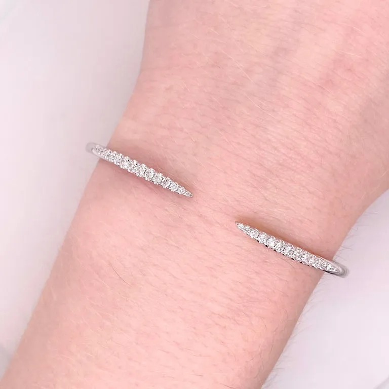 Diamond Spike Bangle Bracelet