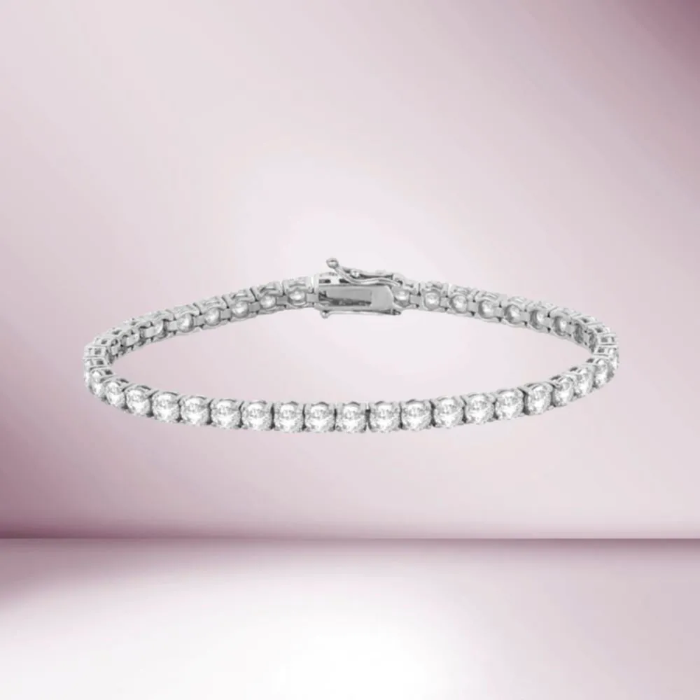 Diamond Tennis Bracelet (16.00 ct.) 5 mm 4-Prongs Setting in 14K Gold