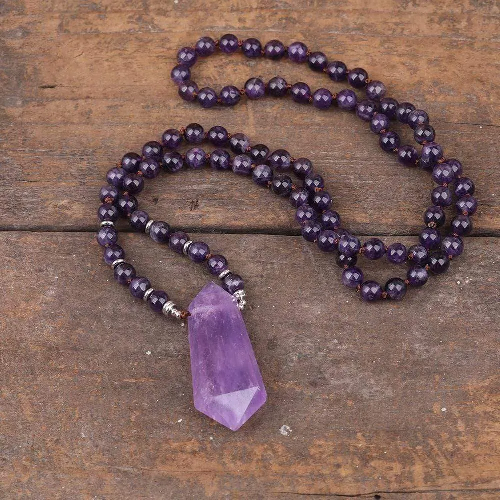 Double Terminated Amethyst Necklace