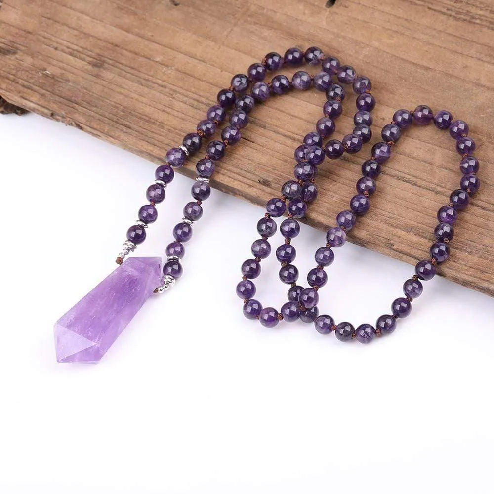 Double Terminated Amethyst Necklace