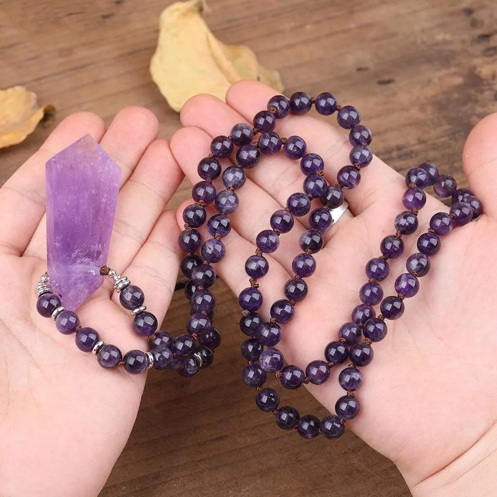 Double Terminated Amethyst Necklace