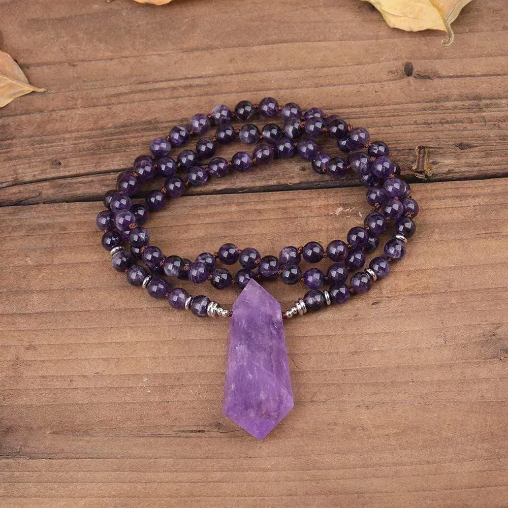 Double Terminated Amethyst Necklace