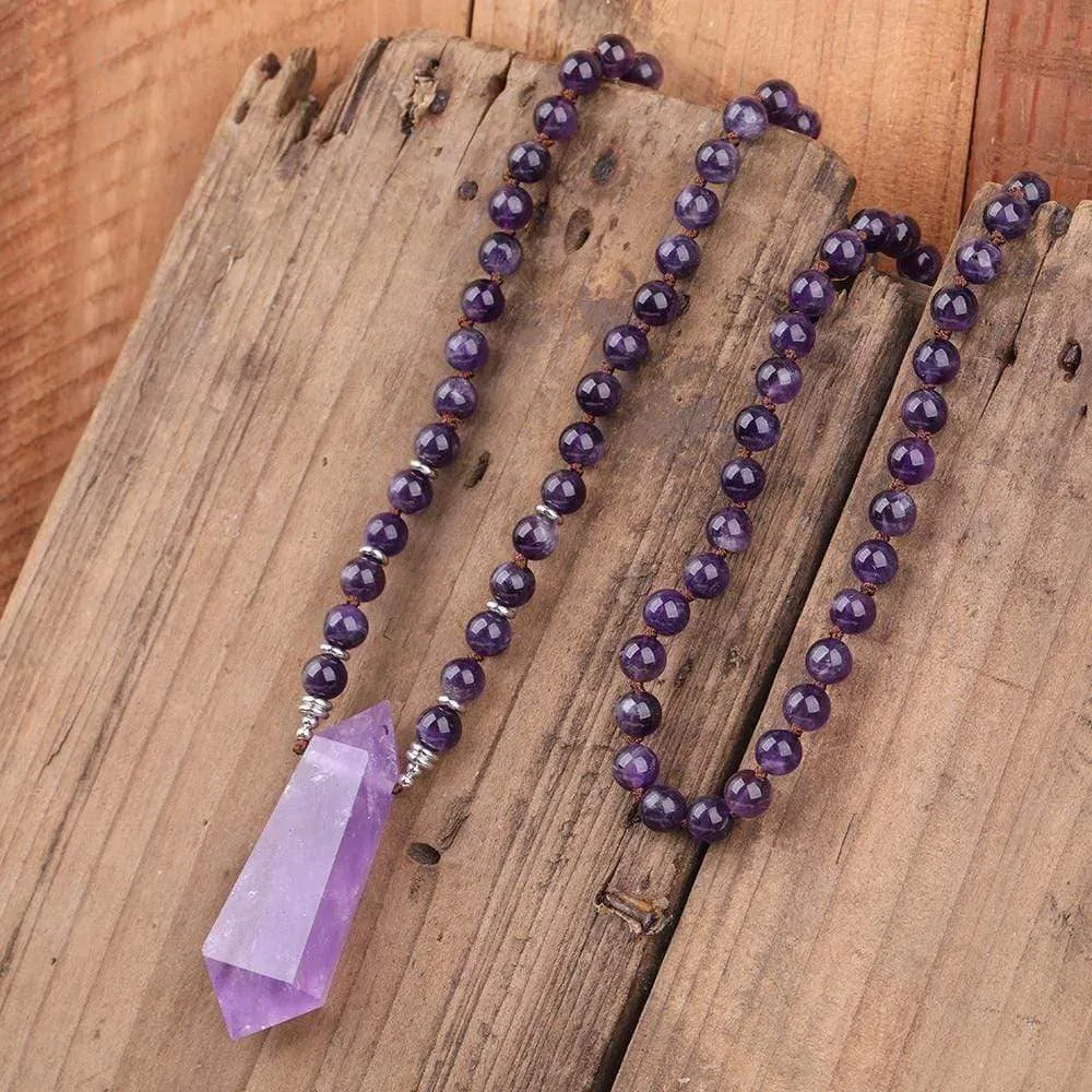 Double Terminated Amethyst Necklace