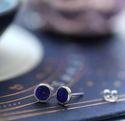 Eclipse Equinox Lapis Stud Earrings