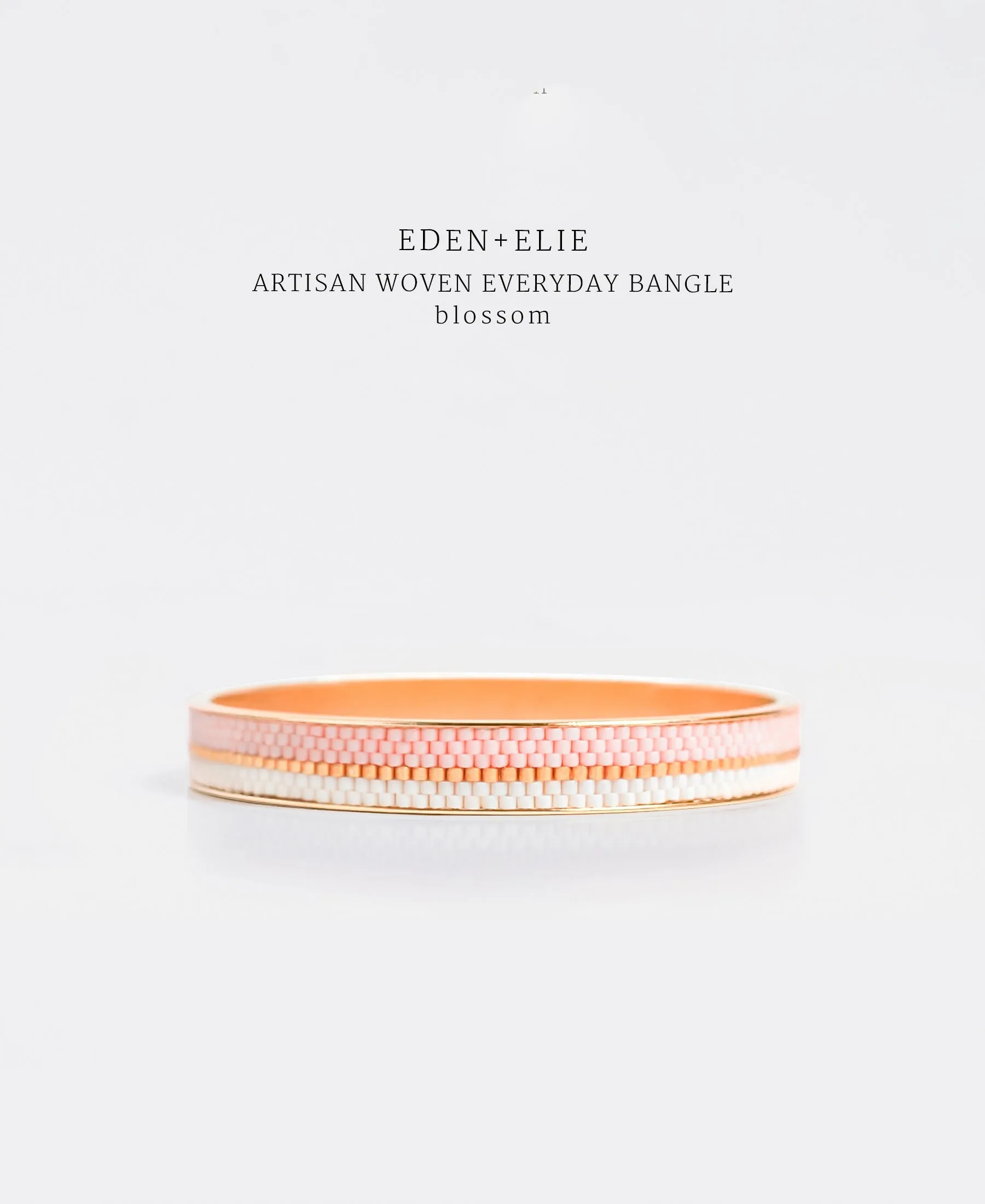 EDEN   ELIE Everyday Gold Narrow Bangle - blossom pink