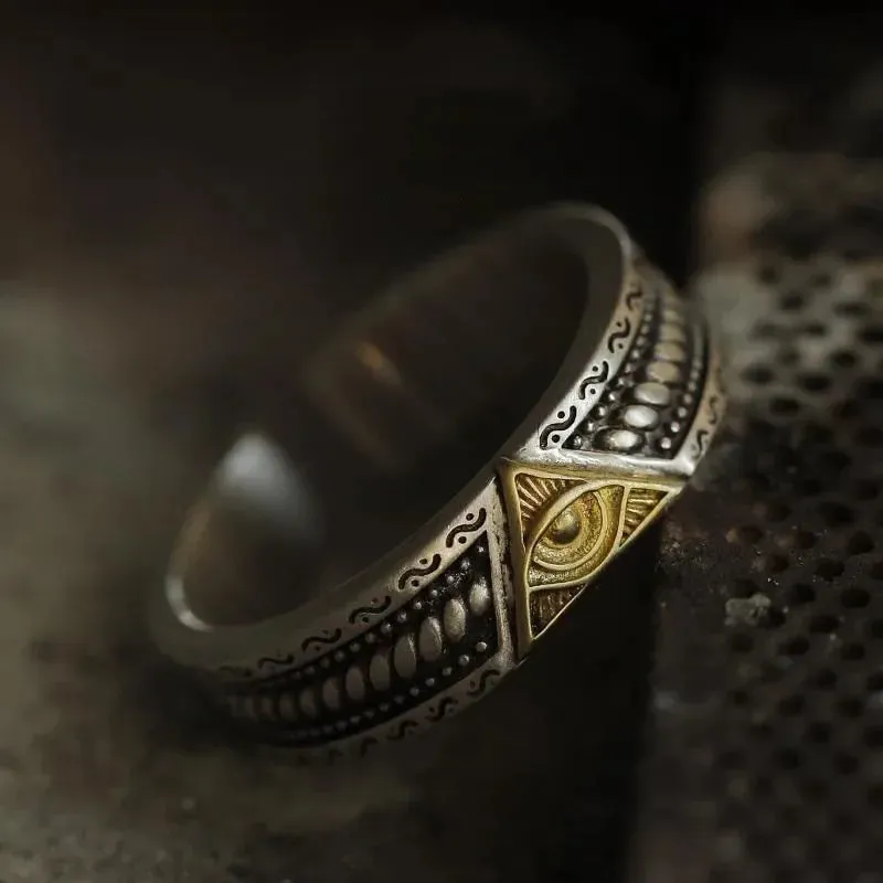 Egyptian Eye of Horus Adjustable Ring