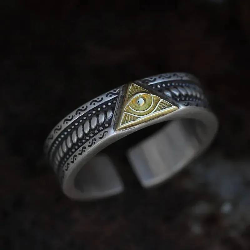 Egyptian Eye of Horus Adjustable Ring